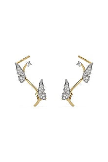 Gold Plated Diamond Butterfly Ear cuffs
