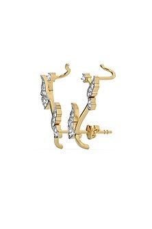 Gold Plated Diamond Butterfly Ear cuffs