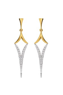 Gold Plated Lab-Grown Diamond Drop Earrings