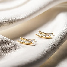 Gold Plated Diamond Ear Cuffs