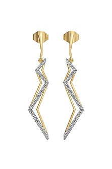Gold Plated Diamond Dazzle Drop Earrings