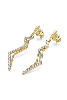 Gold Plated Diamond Dazzle Drop Earrings