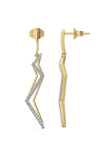 Gold Plated Diamond Dazzle Drop Earrings