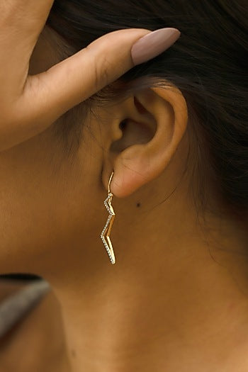 Gold Plated Diamond Dazzle Drop Earrings
