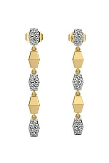 Gold Plated Lab-Grown Diamond Drop Earrings