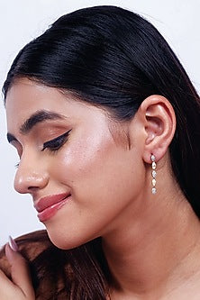 Gold Plated Lab-Grown Diamond Drop Earrings