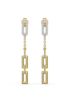 Gold Plated Lab-Grown Diamond Drop Earrings