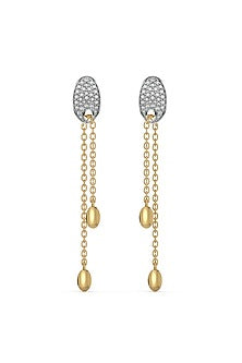 Gold Plated Lab-Grown Diamond Drop Earrings