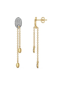 Gold Plated Lab-Grown Diamond Drop Earrings