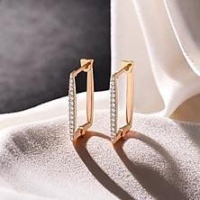 Gold Plated Lab-Grown Diamond Huggie Earrings