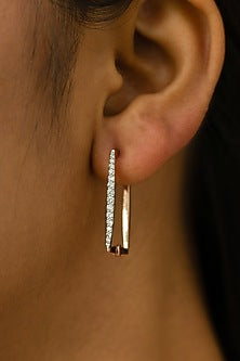 Gold Plated Lab-Grown Diamond Huggie Earrings