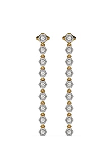 Gold Plated Lab-Grown Diamond Drop Earrings