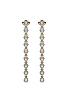 Gold Plated Lab-Grown Diamond Drop Earrings