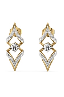 Gold Plated Lab-Grown Diamond Stud Earrings