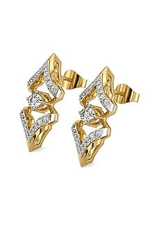 Gold Plated Lab-Grown Diamond Stud Earrings