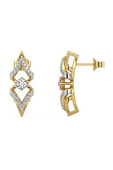 Gold Plated Lab-Grown Diamond Stud Earrings