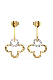 Gold Plated Lab-Grown Diamond Drop Earrings