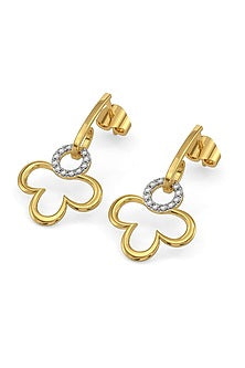Gold Plated Lab-Grown Diamond Drop Earrings
