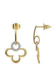 Gold Plated Lab-Grown Diamond Drop Earrings