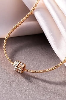 Rose Gold Plated Diamond Pendant Necklace