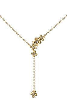 Silver Finish Diamond Floral Necklace