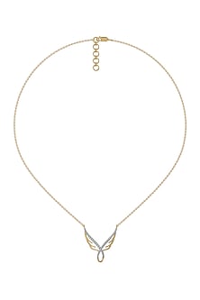 Gold Plated Lab-Grown Diamond Angel's Embrace Necklace