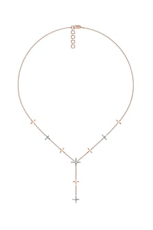 Rose Gold Plated Diamond Chain Necklace