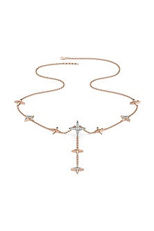 Rose Gold Plated Diamond Chain Necklace