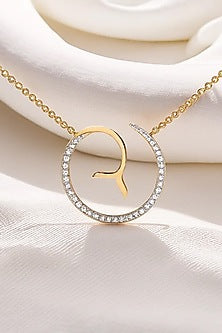 Gold Plated Diamond Siren Whisper Pendant Necklace