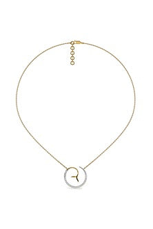 Gold Plated Diamond Siren Whisper Pendant Necklace
