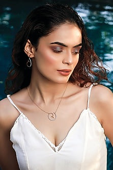 Gold Plated Diamond Siren Whisper Pendant Necklace