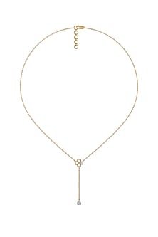 Gold Plated Diamond Four-Leaf Clover Necklace