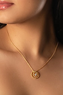 Gold Plated Solitaire Diamond Necklace