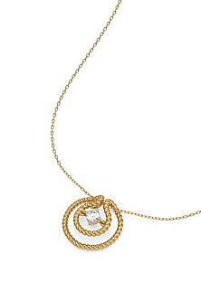 Gold Plated Solitaire Diamond Necklace
