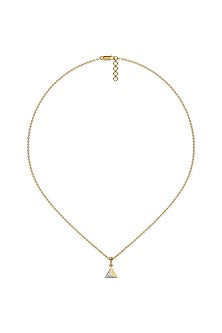 Gold Plated Diamond Prism Point Necklace