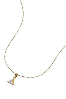 Gold Plated Diamond Prism Point Necklace
