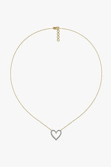 Gold Plated Diamond Heart Necklace