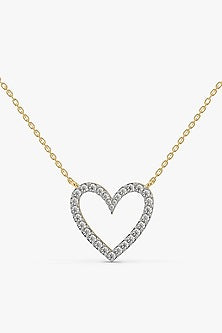 Gold Plated Diamond Heart Necklace