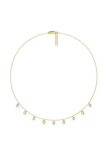 Gold Plated Diamond Heart Charm Necklace