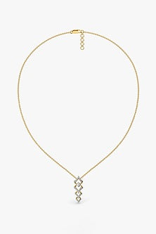 Gold Plated Lab-Grown Diamond Pendant Necklace
