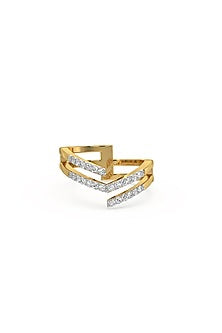 Gold Plated Lab-Grown Diamond Cocktail Ring