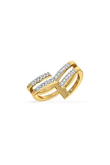 Gold Plated Lab-Grown Diamond Cocktail Ring