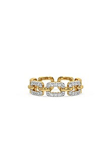 Gold Plated Lab-Grown Diamond Cocktail Ring