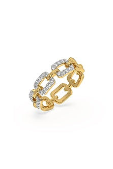 Gold Plated Lab-Grown Diamond Cocktail Ring