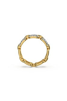 Gold Plated Lab-Grown Diamond Cocktail Ring