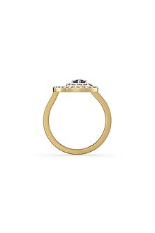 Gold Plated Lab-Grown Diamond Evil-Eye Ring