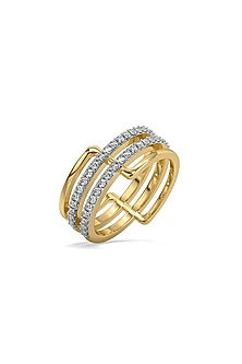 Gold Plated Lab-Grown Diamond Cocktail Ring
