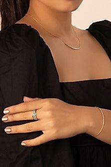 Gold Plated Lab-Grown Diamond Cocktail Ring