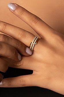 Gold Plated Lab-Grown Diamond Cocktail Ring