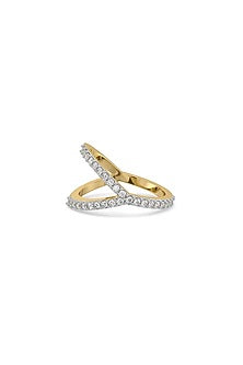 Two-Tone Finish Lab-Grown Diamond Interlock Ring
